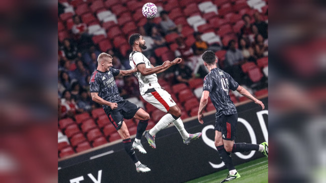 Laga Arsenal vs AC Milan dengan tensi tinggi. [Instagram]